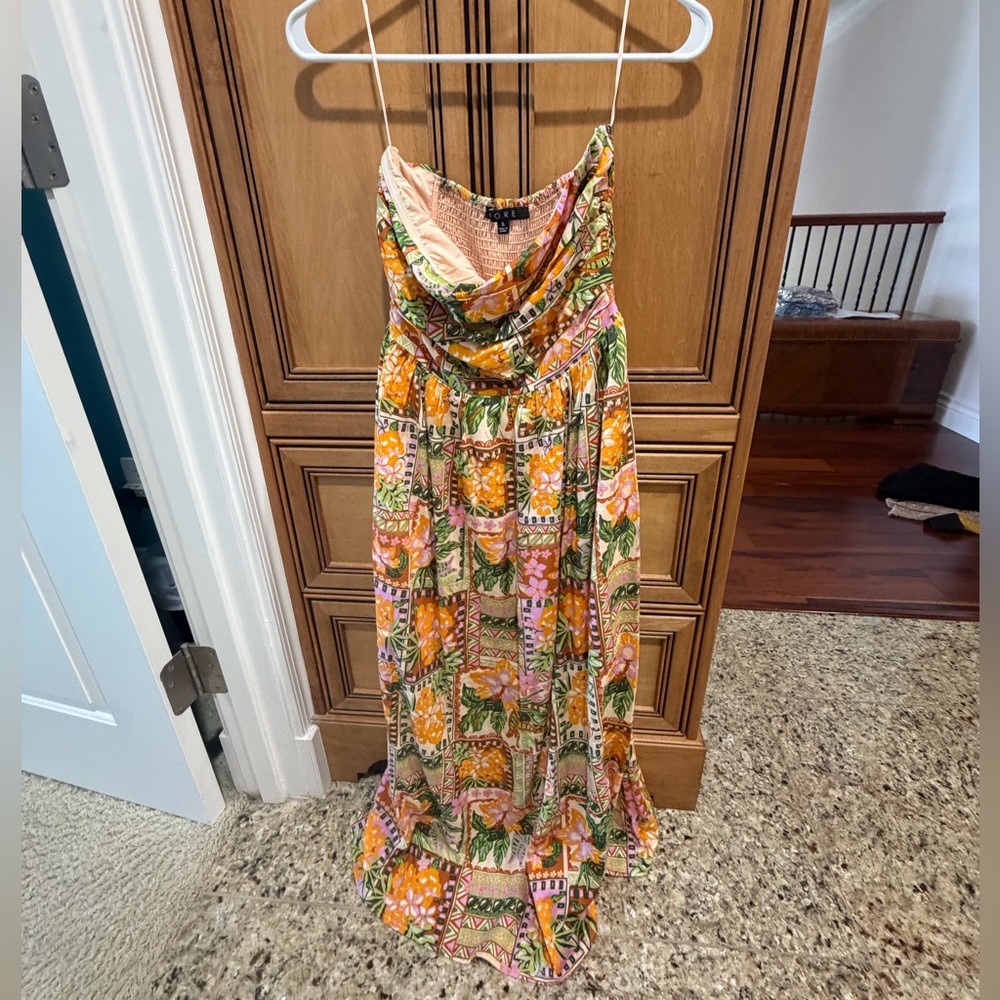 Tropical Floral Maxi Dress
